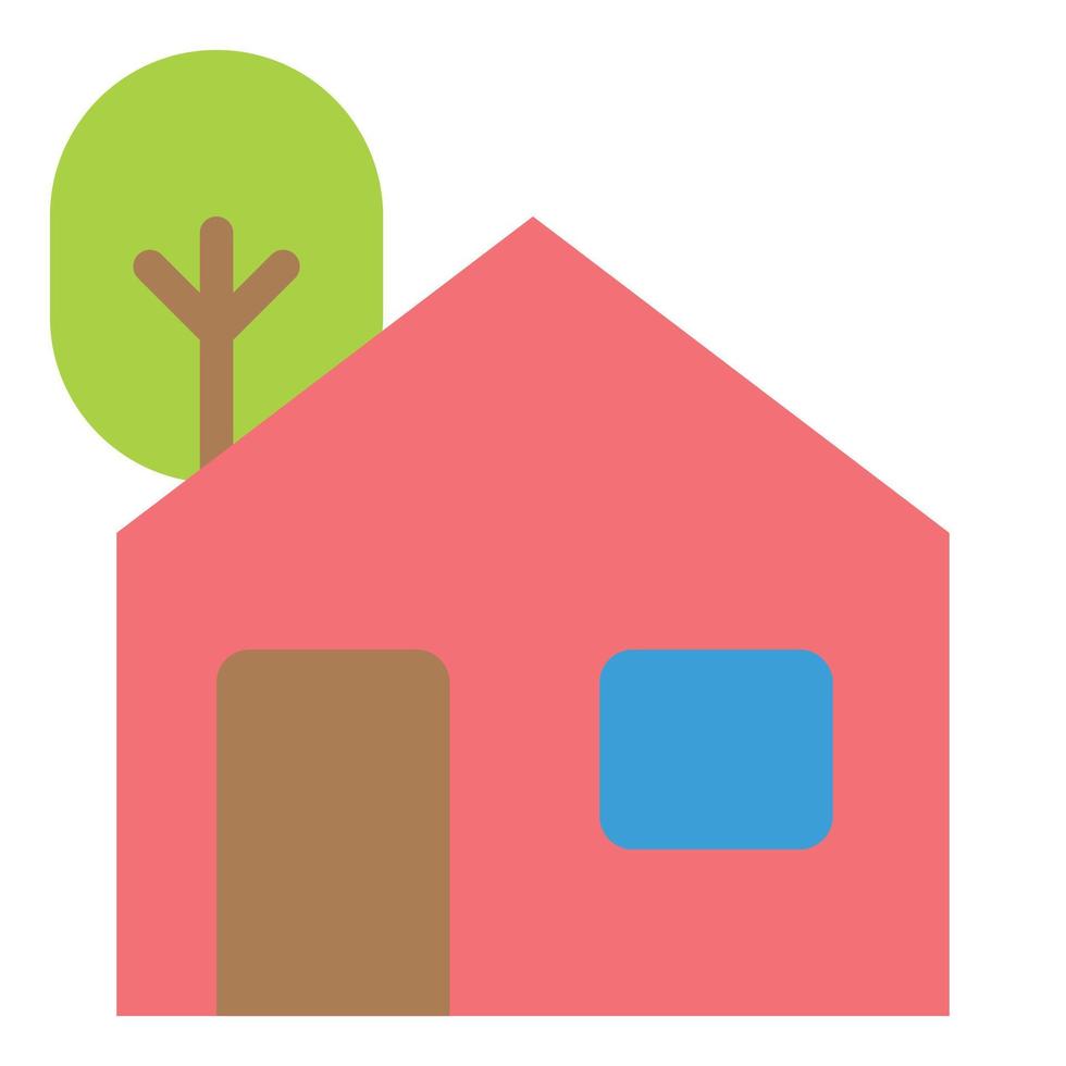 casa plana icono vector ilustración