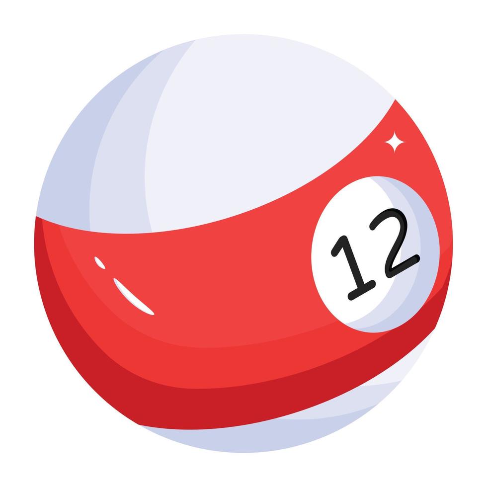 Modern isometric icon of billiard ball vector