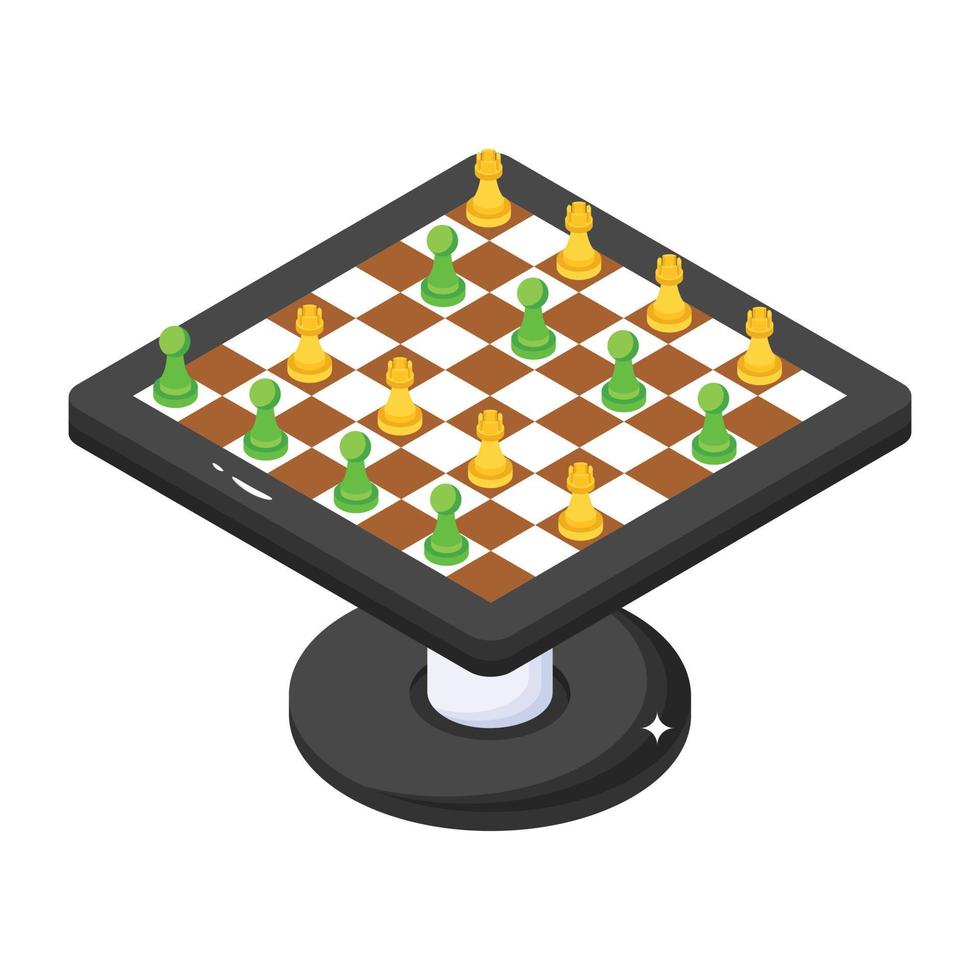 An isometric icon of chess board designed in vector format 7132060 ...