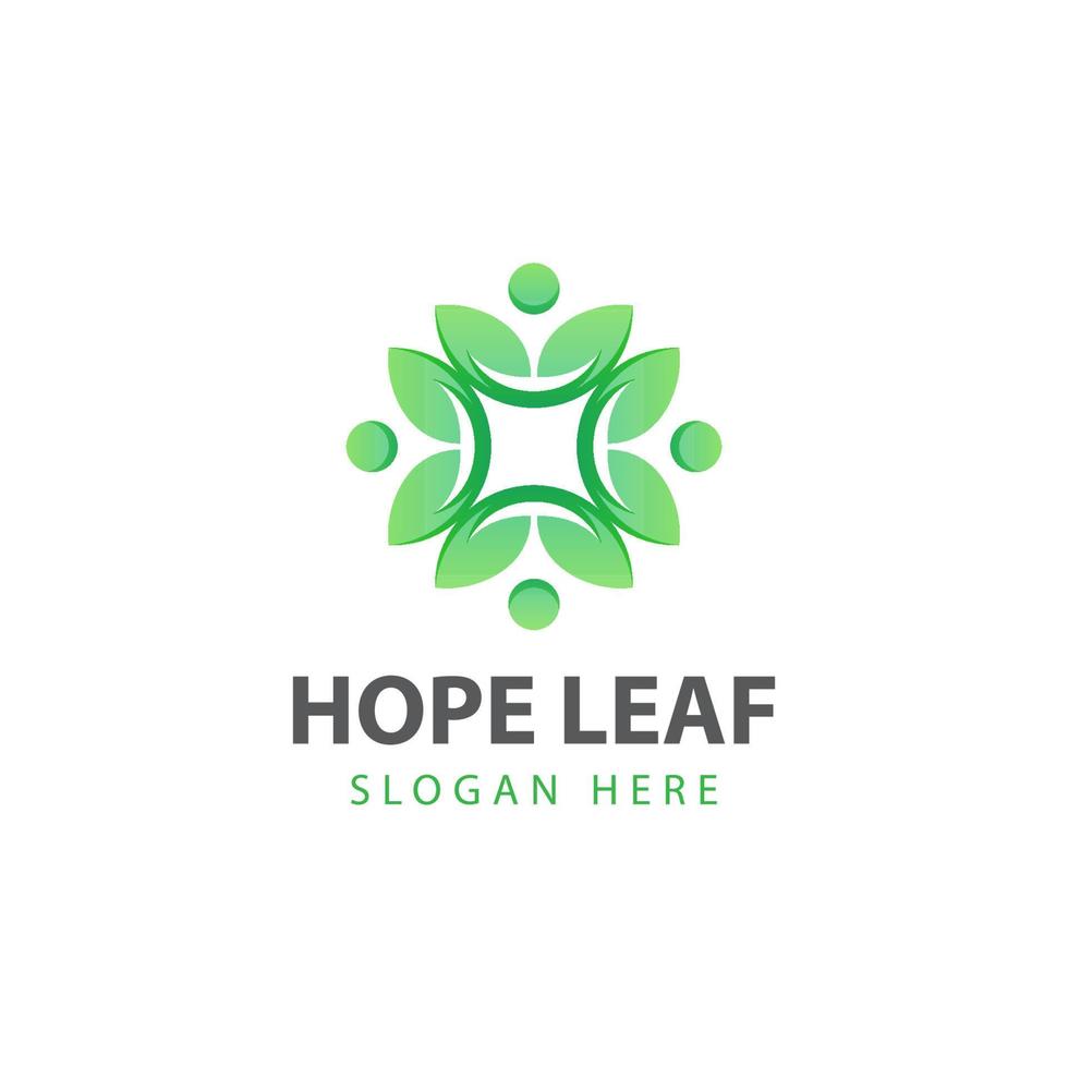 wellness leaf logo, human people leaf concept, for beauty spa concepts - green badges for yoga studios and classes, holistic and alternative medicine, organic and vegan food vector