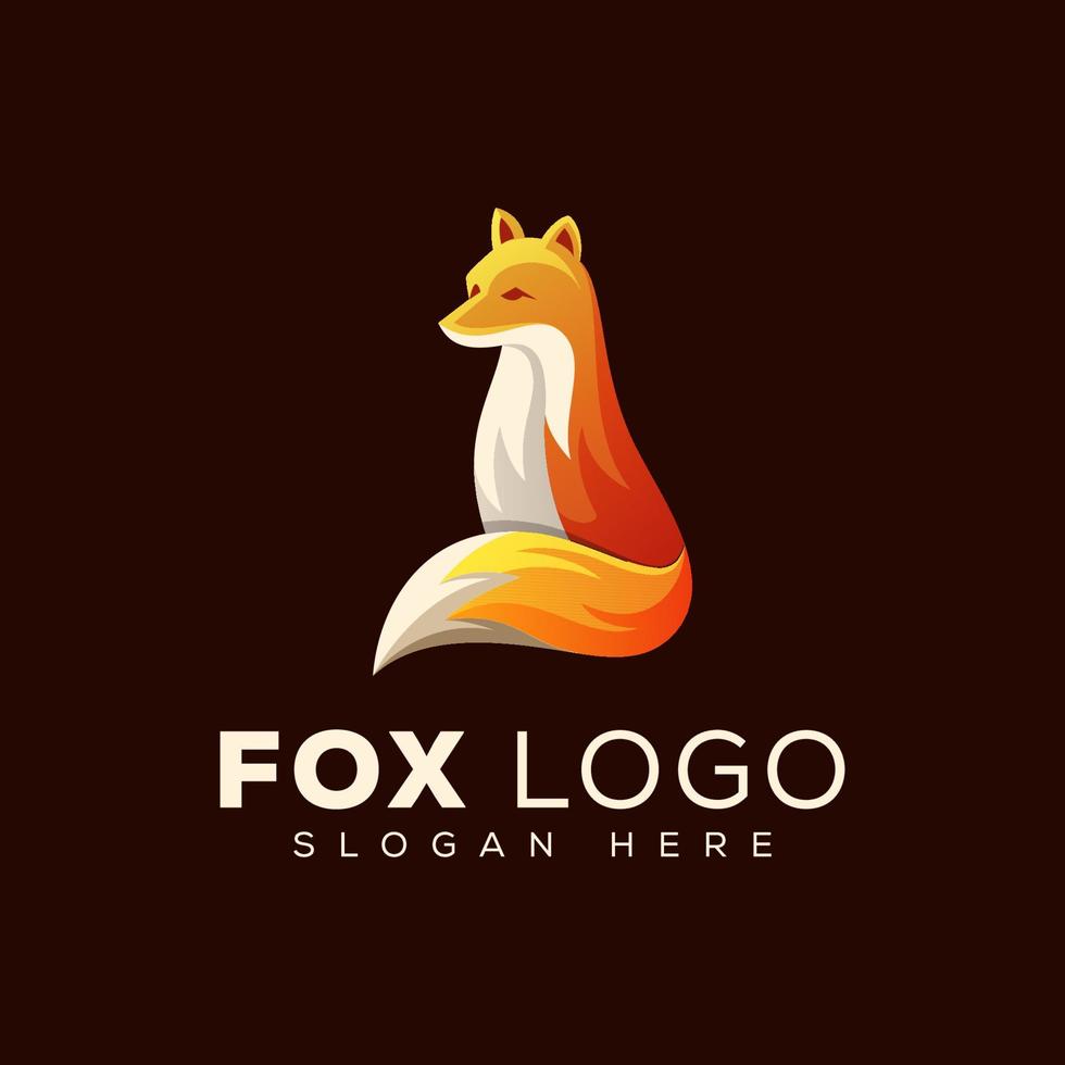 impresionante plantilla de vector de logotipo de zorro