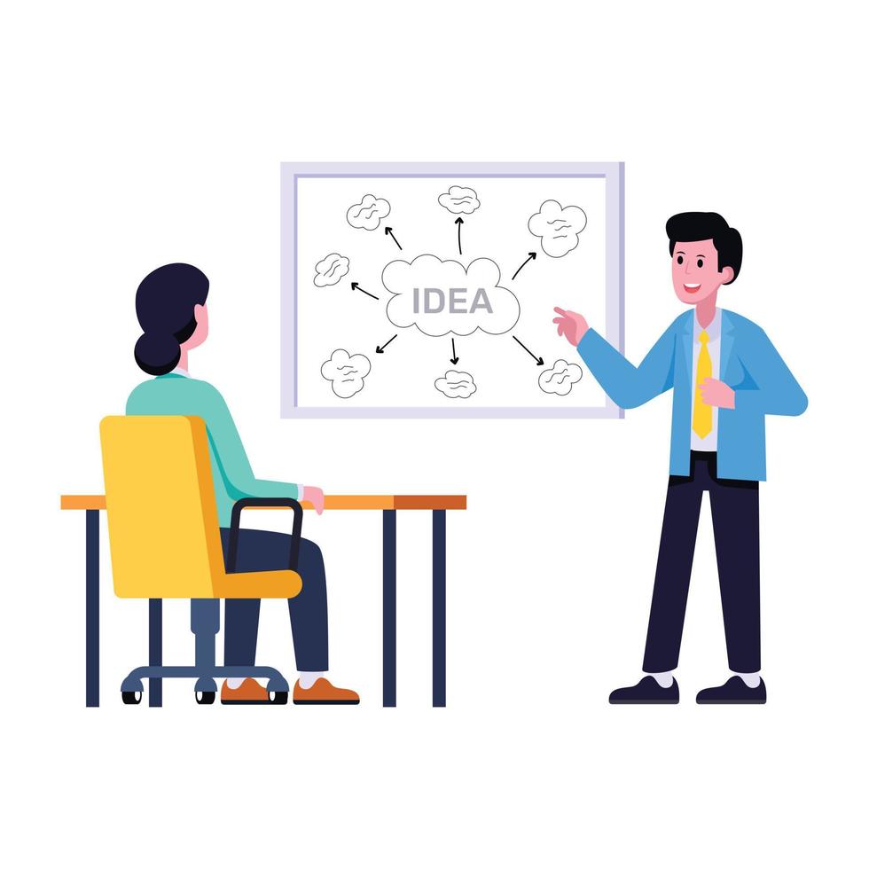 Easy to use flat illustration of business analysis vector