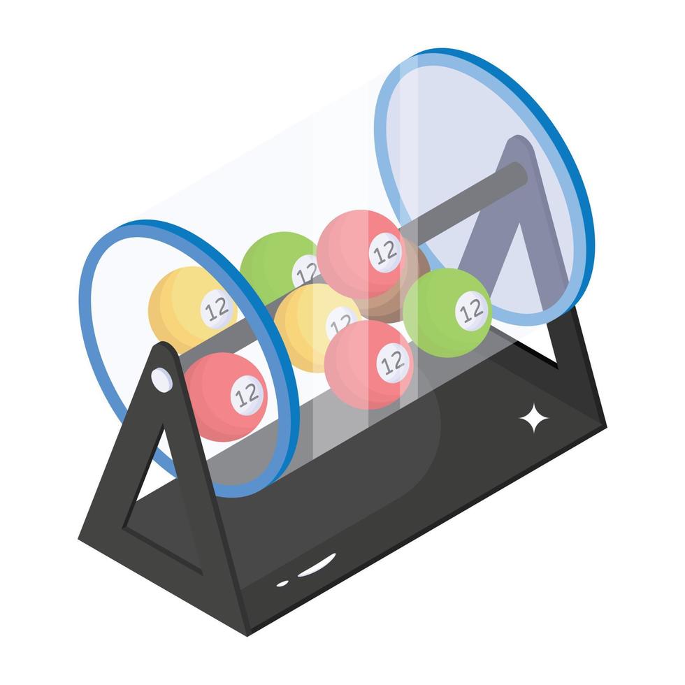 Check this well-crafted isometric icon of bingo lottery vector