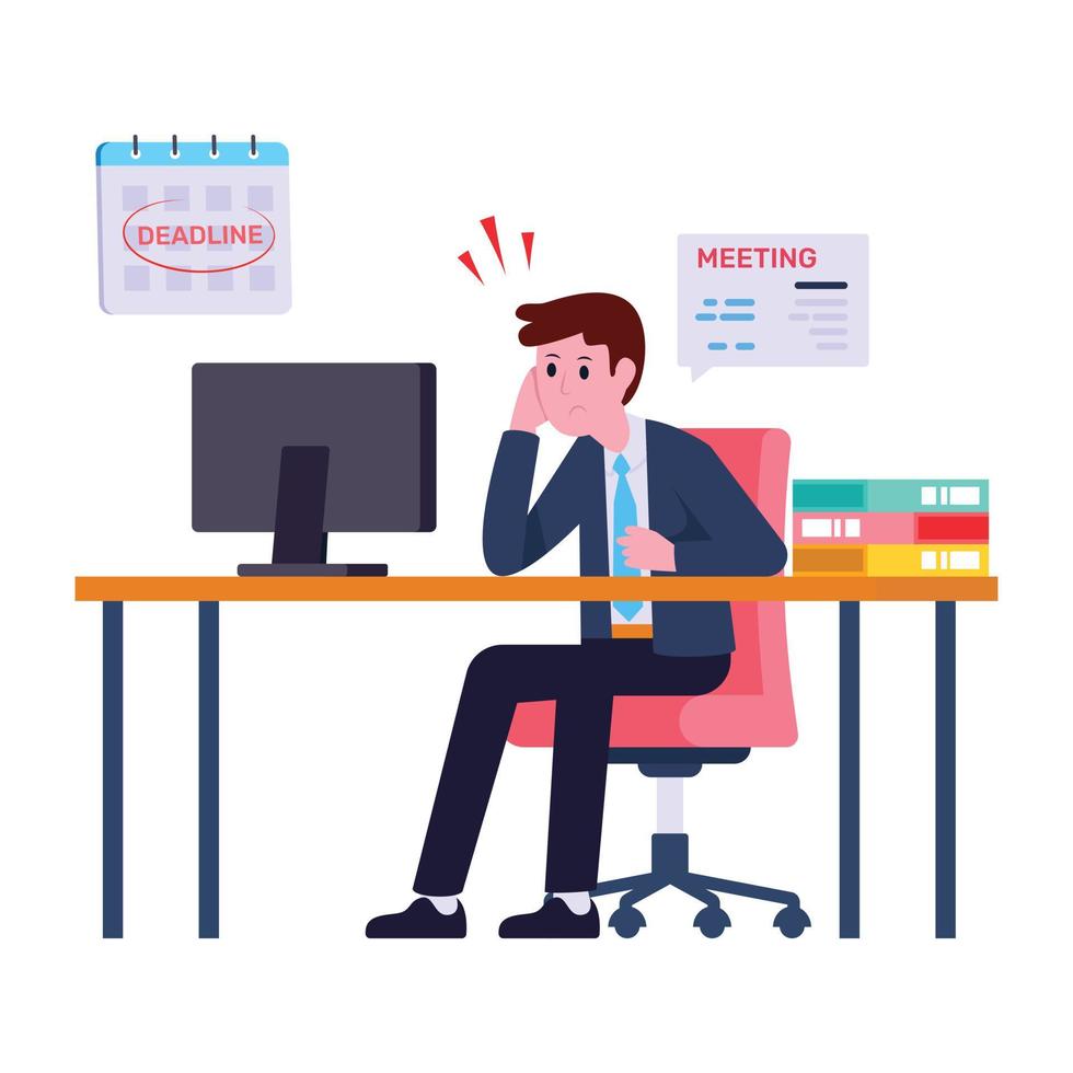 Check this flat illustration of meeting reminder vector