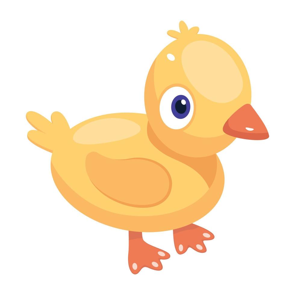 A captivating icon of chick in isometric design vector