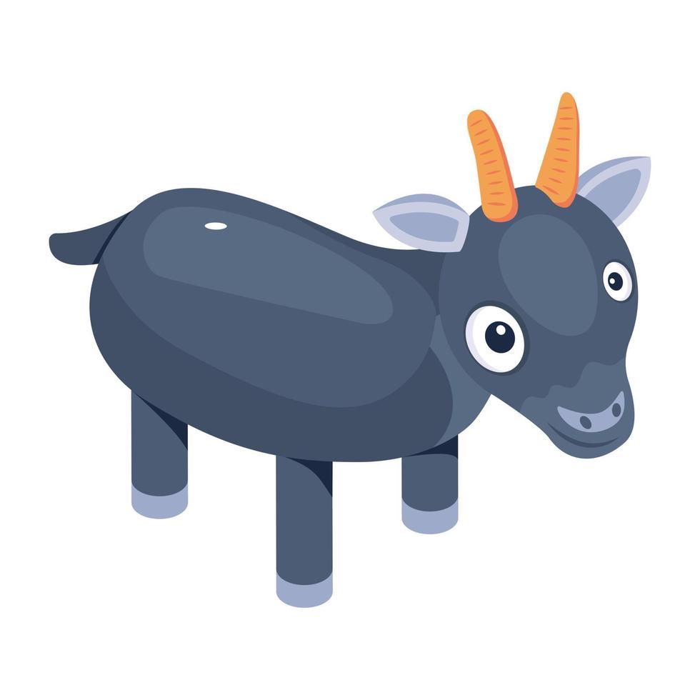 Download premium isometric icon of goat vector