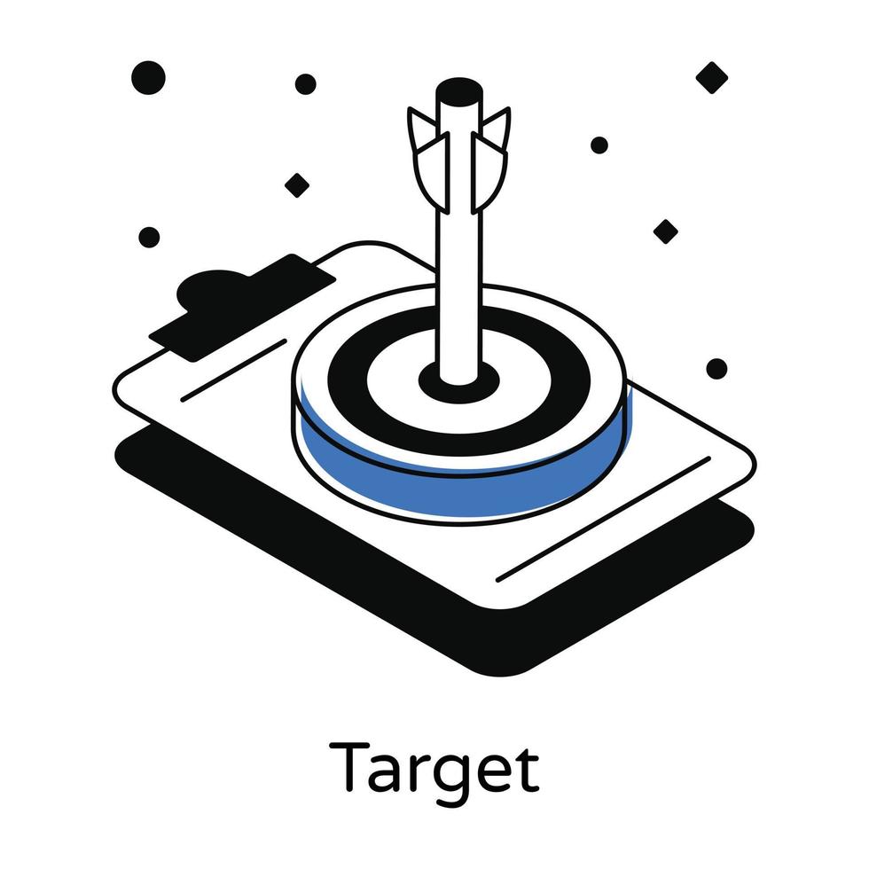 An icon of target in isometric vector