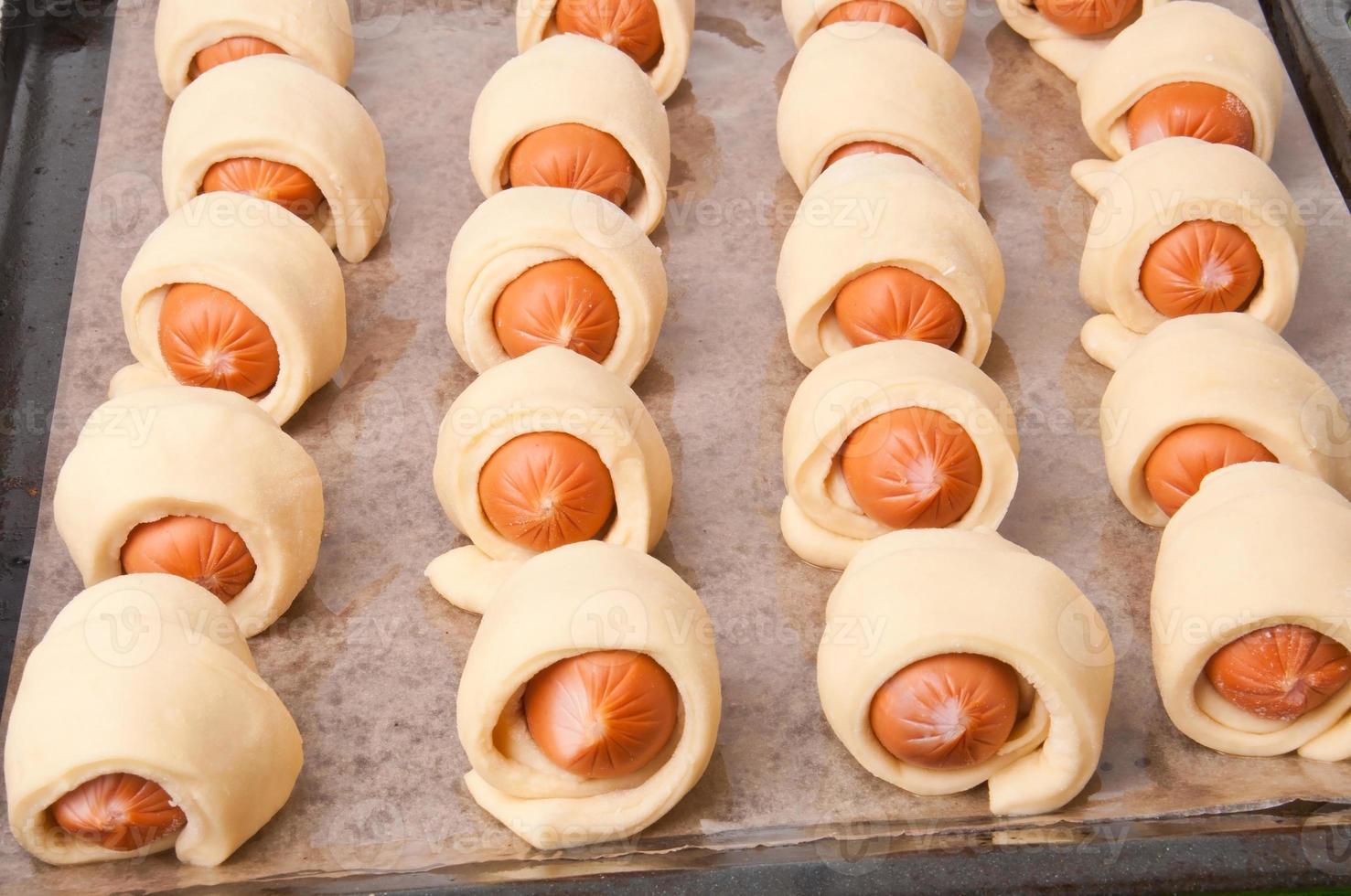 sausage in the dough photo