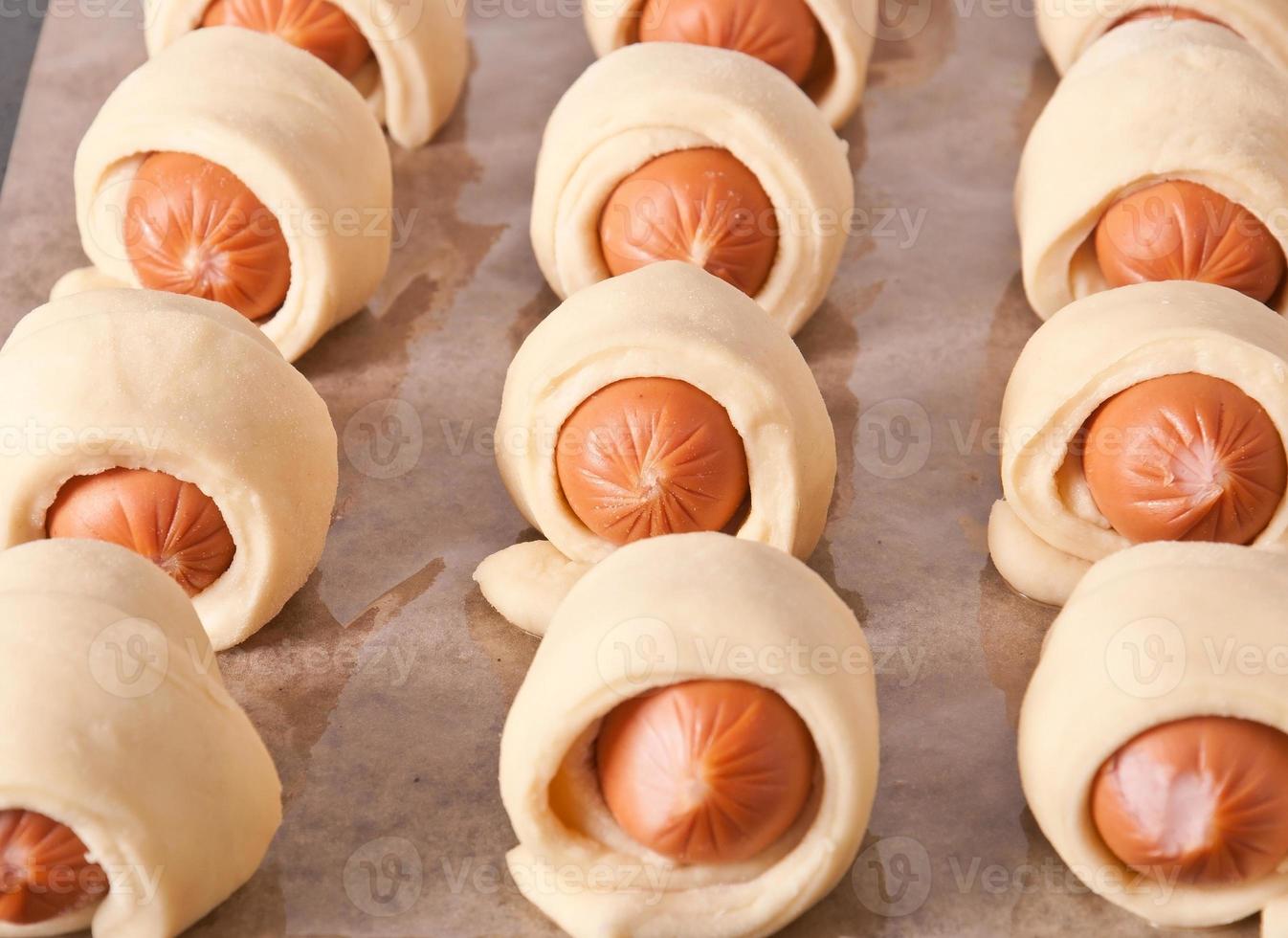 sausage in the dough photo