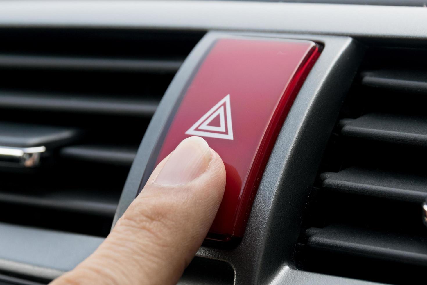 Emergency button in the car. photo