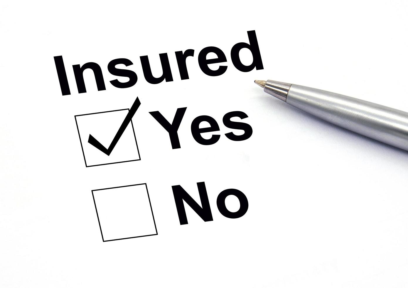Insured yes check-box photo