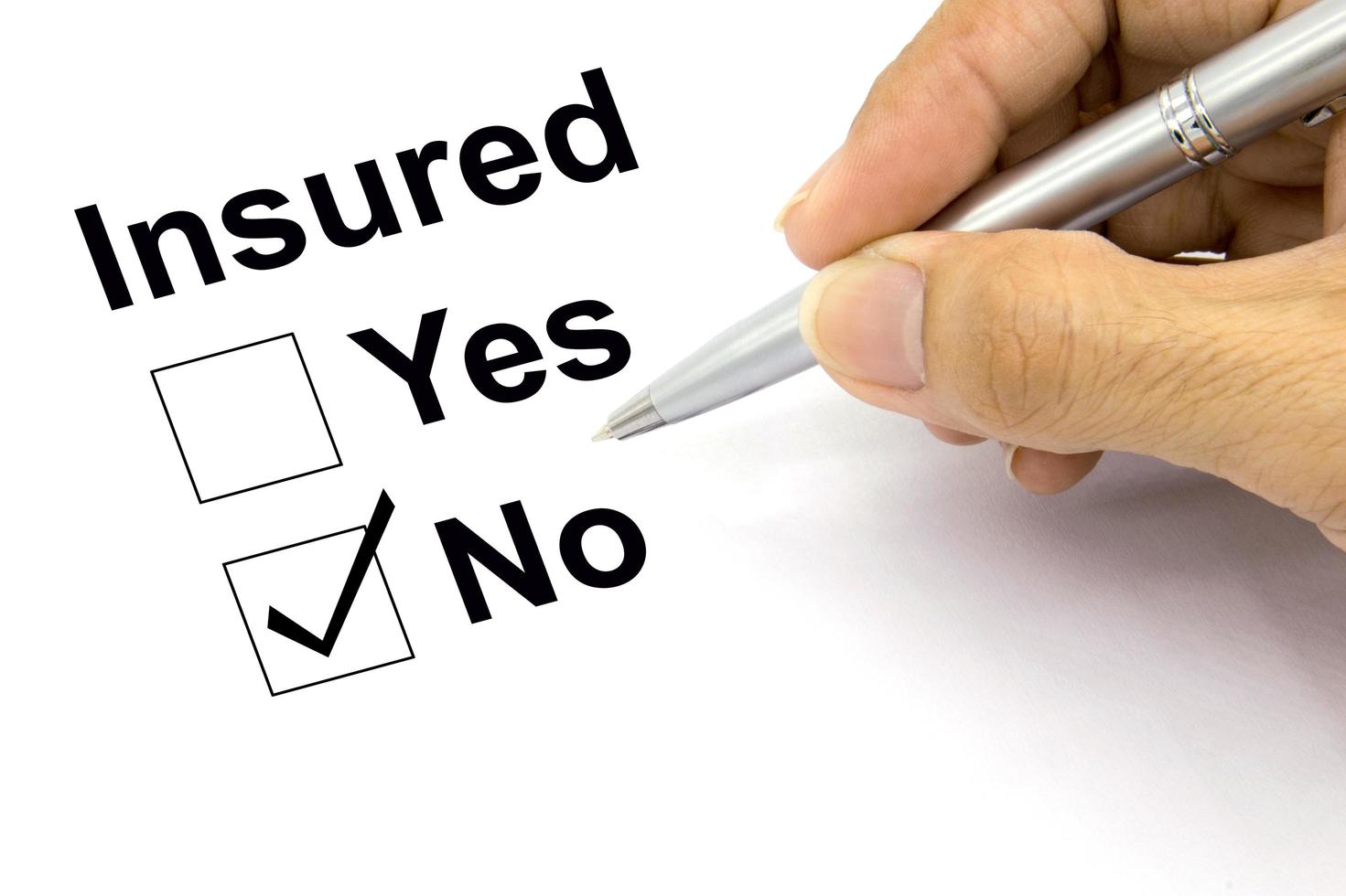 Man Insured no check-box photo