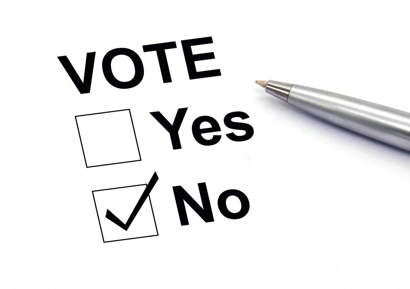 Voting no check-box photo