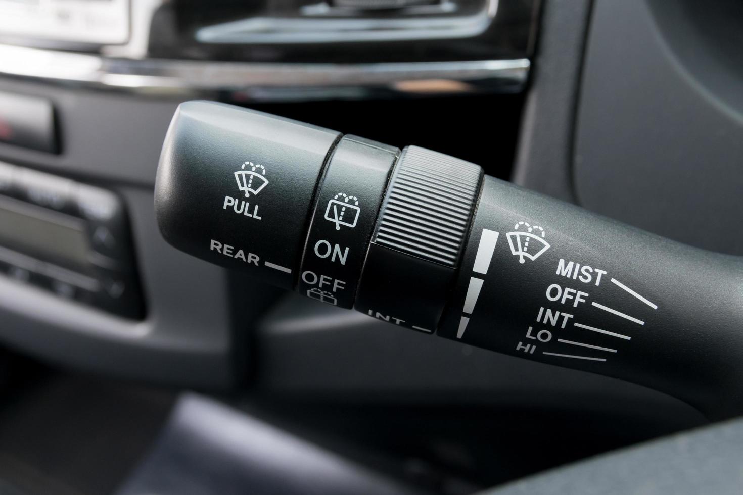 Car Wipers Control Open and Close. photo