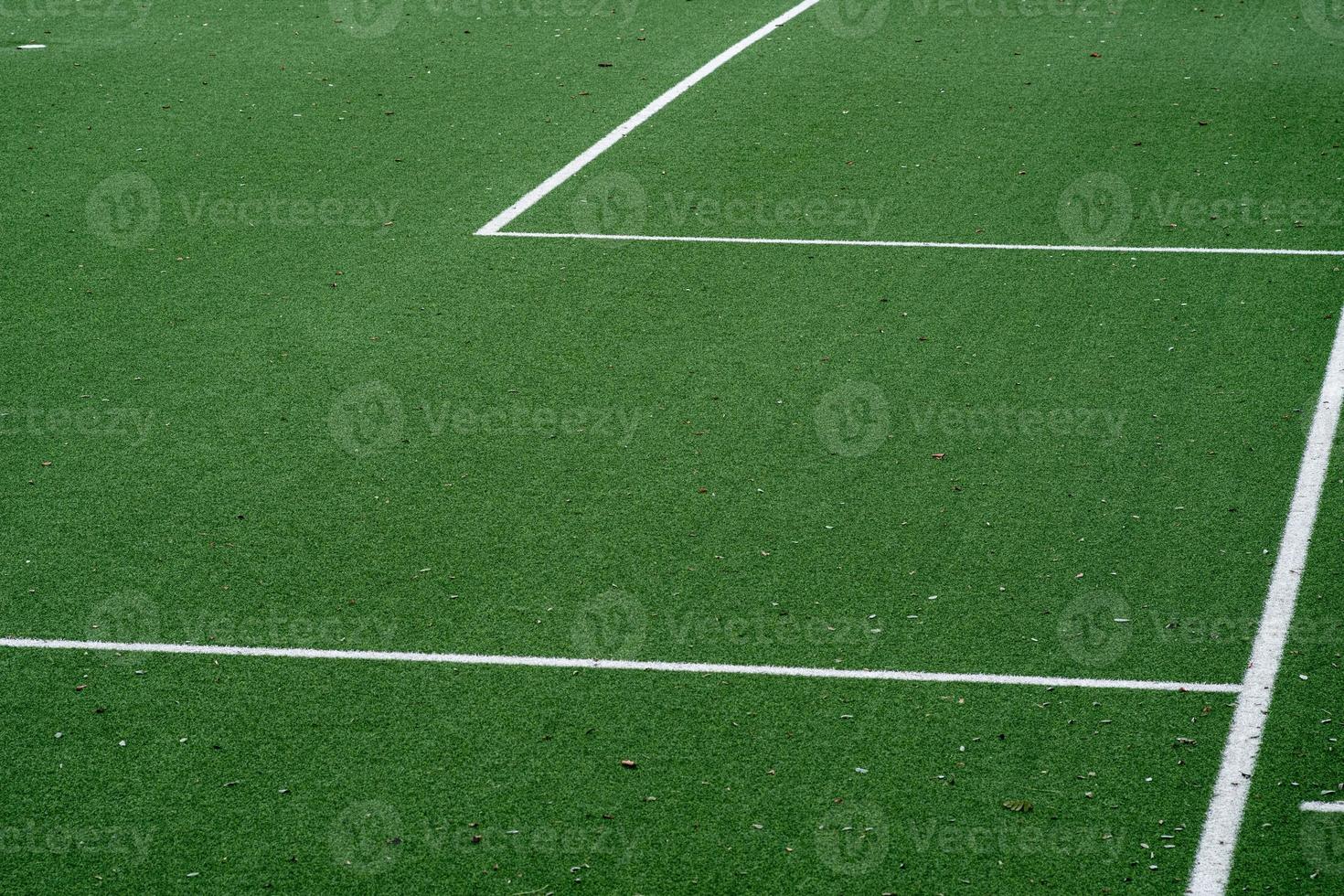 Artificial turf football stadium, penalty area photo