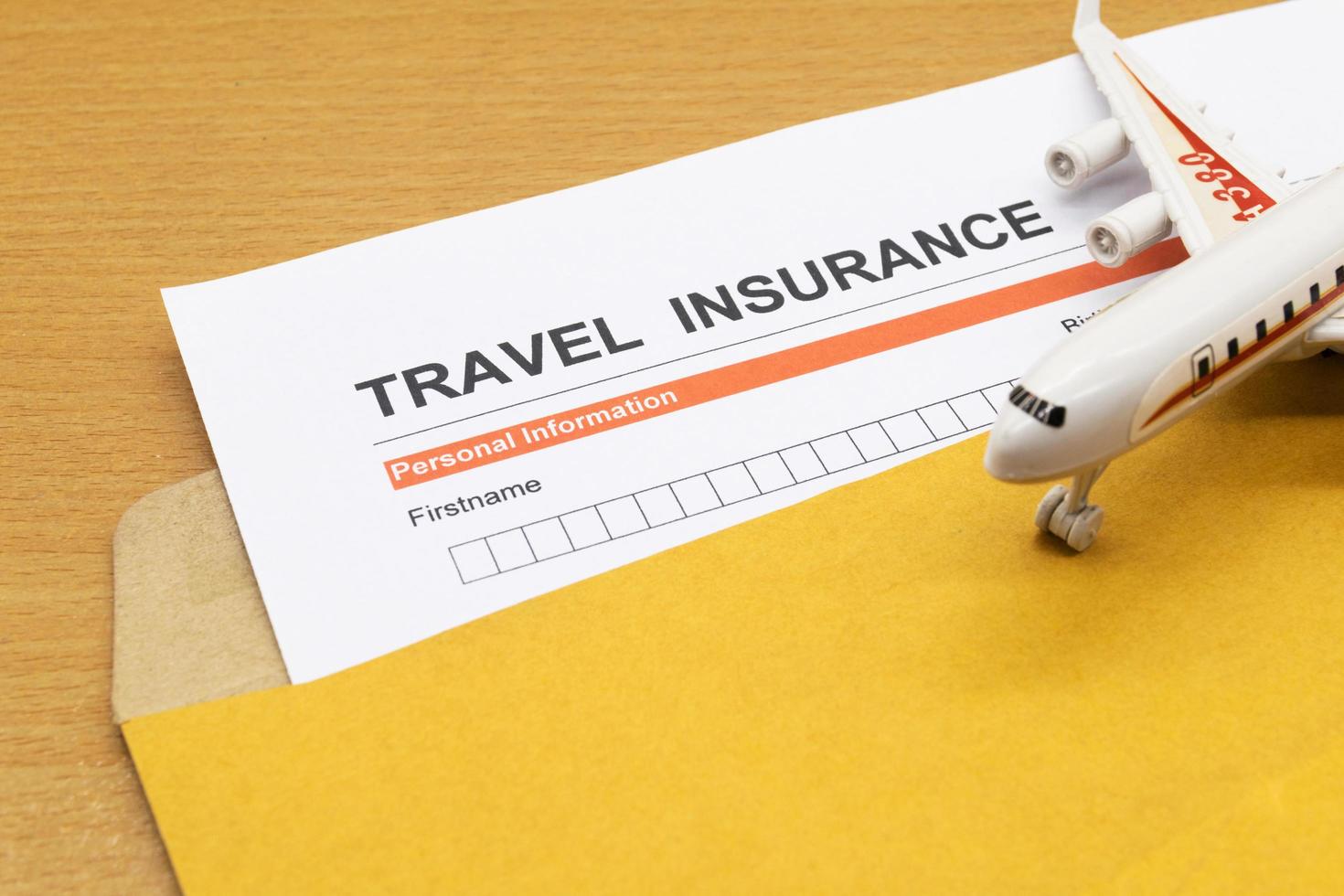 Travel insurance application form photo