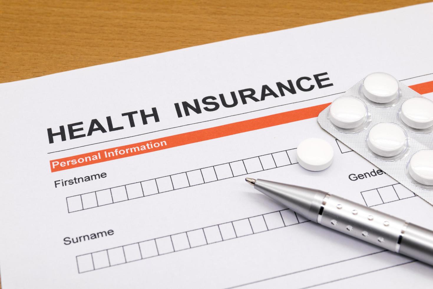 health insurance application form photo
