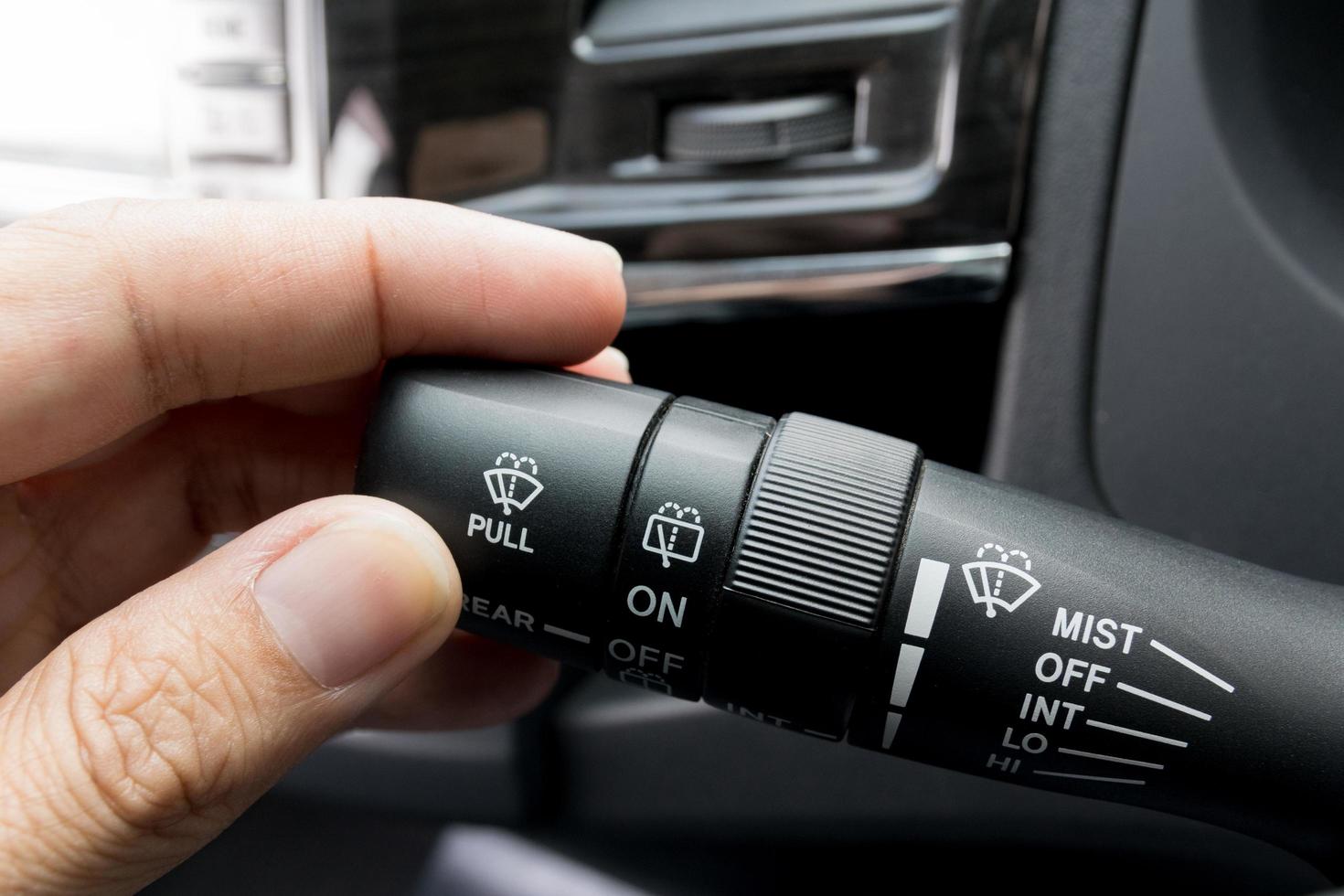 Car Wipers Control Open and Close. photo