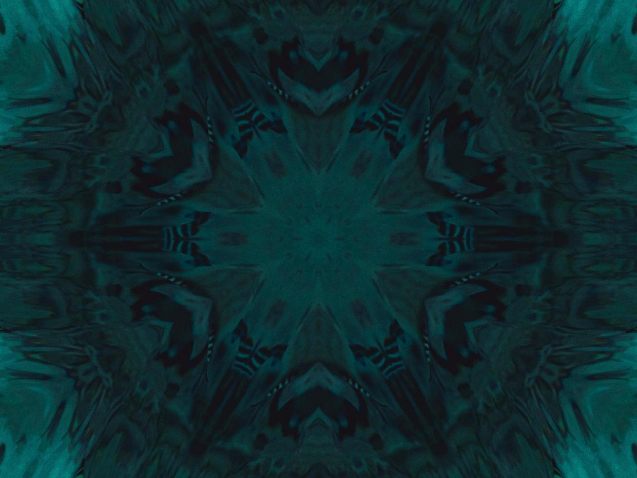 Dark green abstract background. Kaleidoscope pattern. Free photo