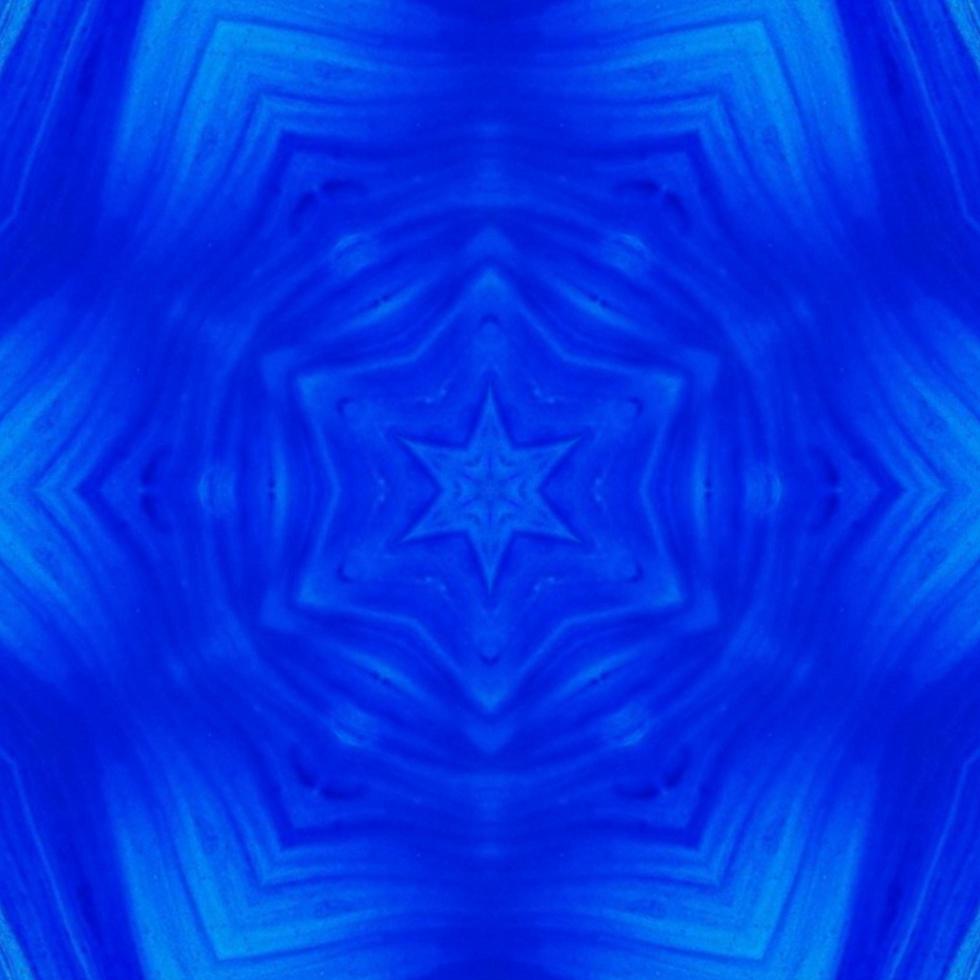 Dark blue abstract square background. Watercolor kaleidoscope pattern. Free background. photo