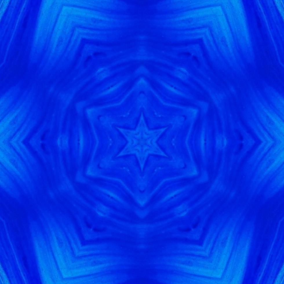 Dark blue abstract square background. Watercolor kaleidoscope pattern. Free background. photo