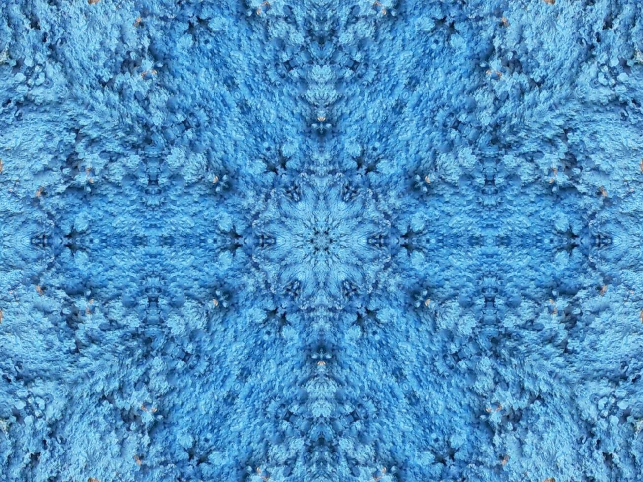 Geometry kaleidoscope pattern. Light blue abstract background. Free photo. photo