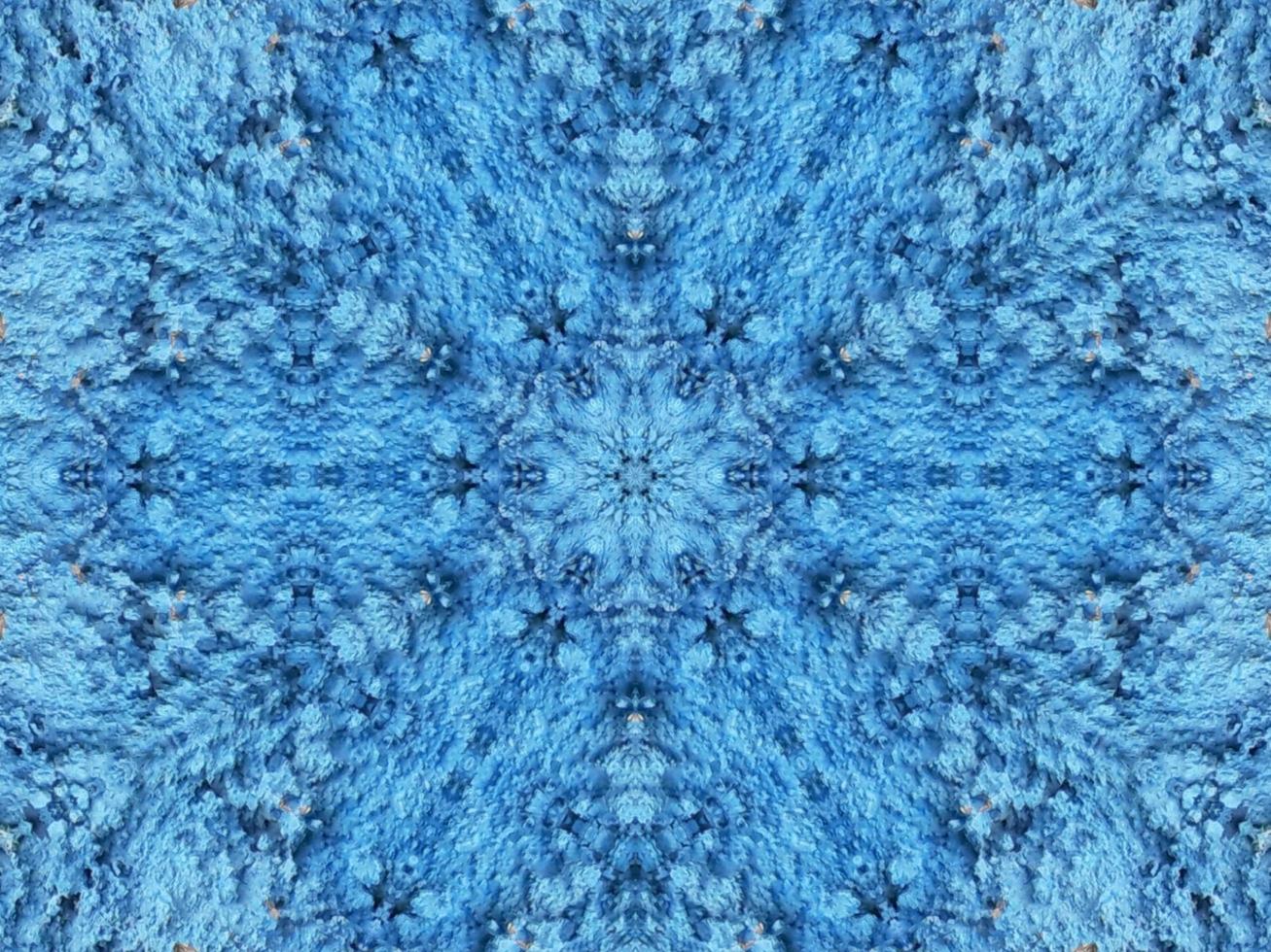 Geometry kaleidoscope pattern. Light blue abstract background. Free photo. photo