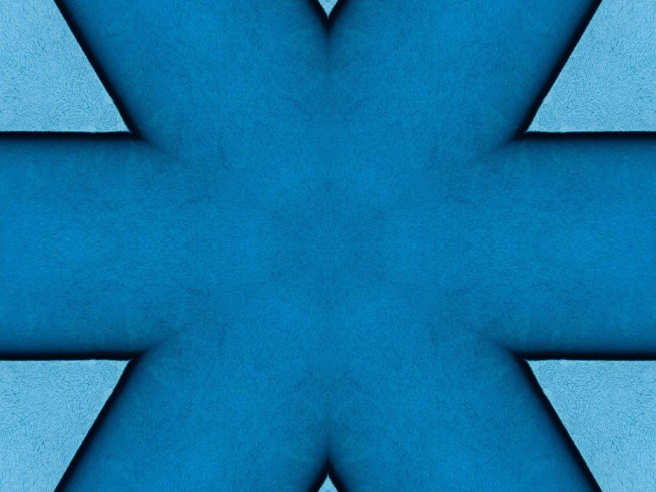 Plain blue kaleidoscope pattern. Abstract background. Free photo. photo