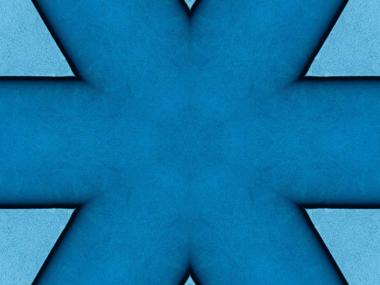 Plain blue kaleidoscope pattern. Abstract background. Free photo. photo