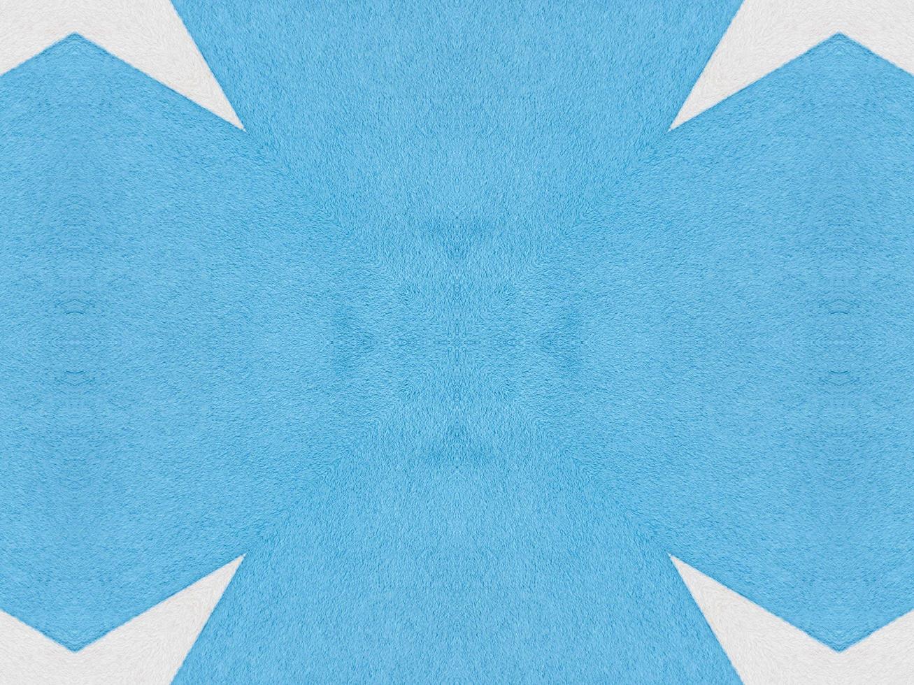 Plain blue kaleidoscope pattern. Abstract background. Free photo. photo