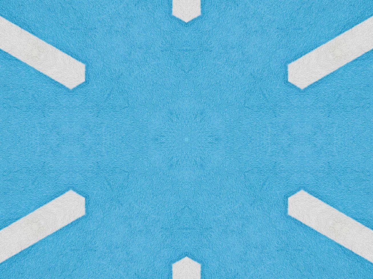 Plain blue kaleidoscope pattern. Abstract background. Free photo. photo