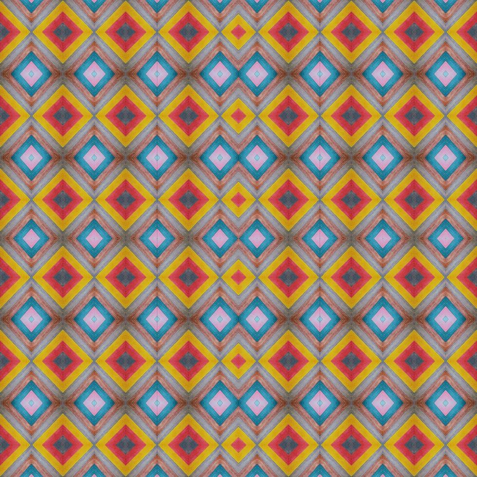 Colorful abstract square background. Kaleidoscope pattern of colorful wooden floor. Free background. photo