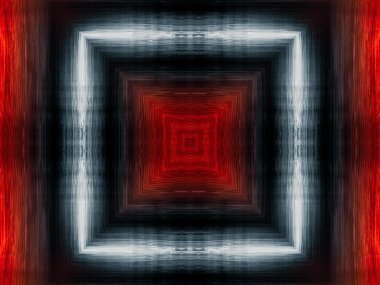 Red white and black abstract background. Kaleidoscope pattern. photo