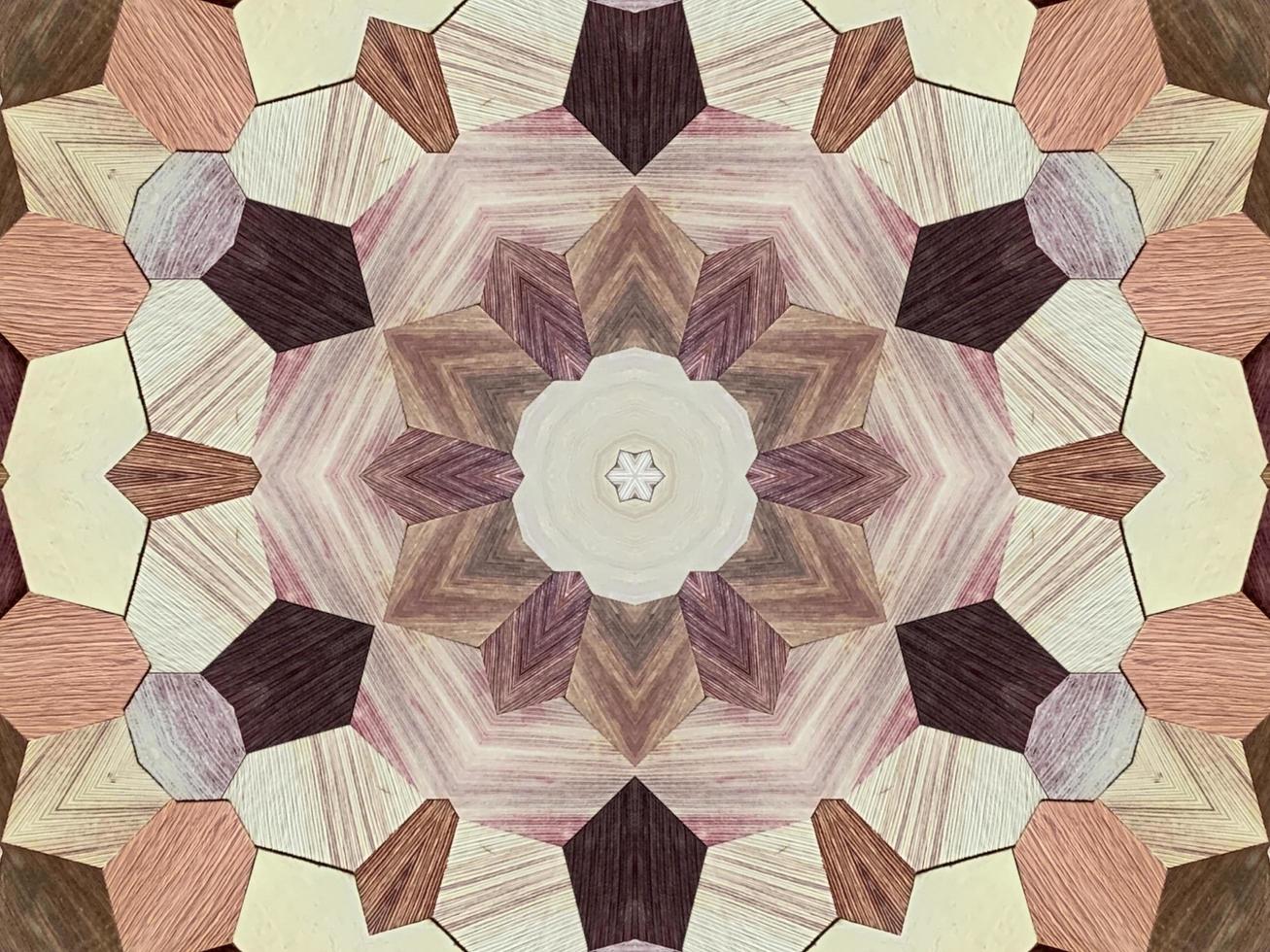 Wood texture abstract background. Kaleidoscope pattern. photo