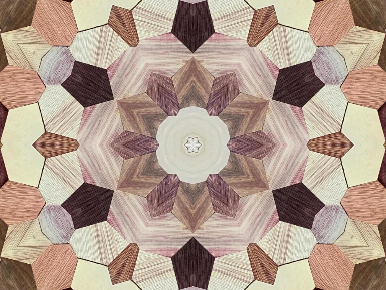 Wood texture abstract background. Kaleidoscope pattern. photo