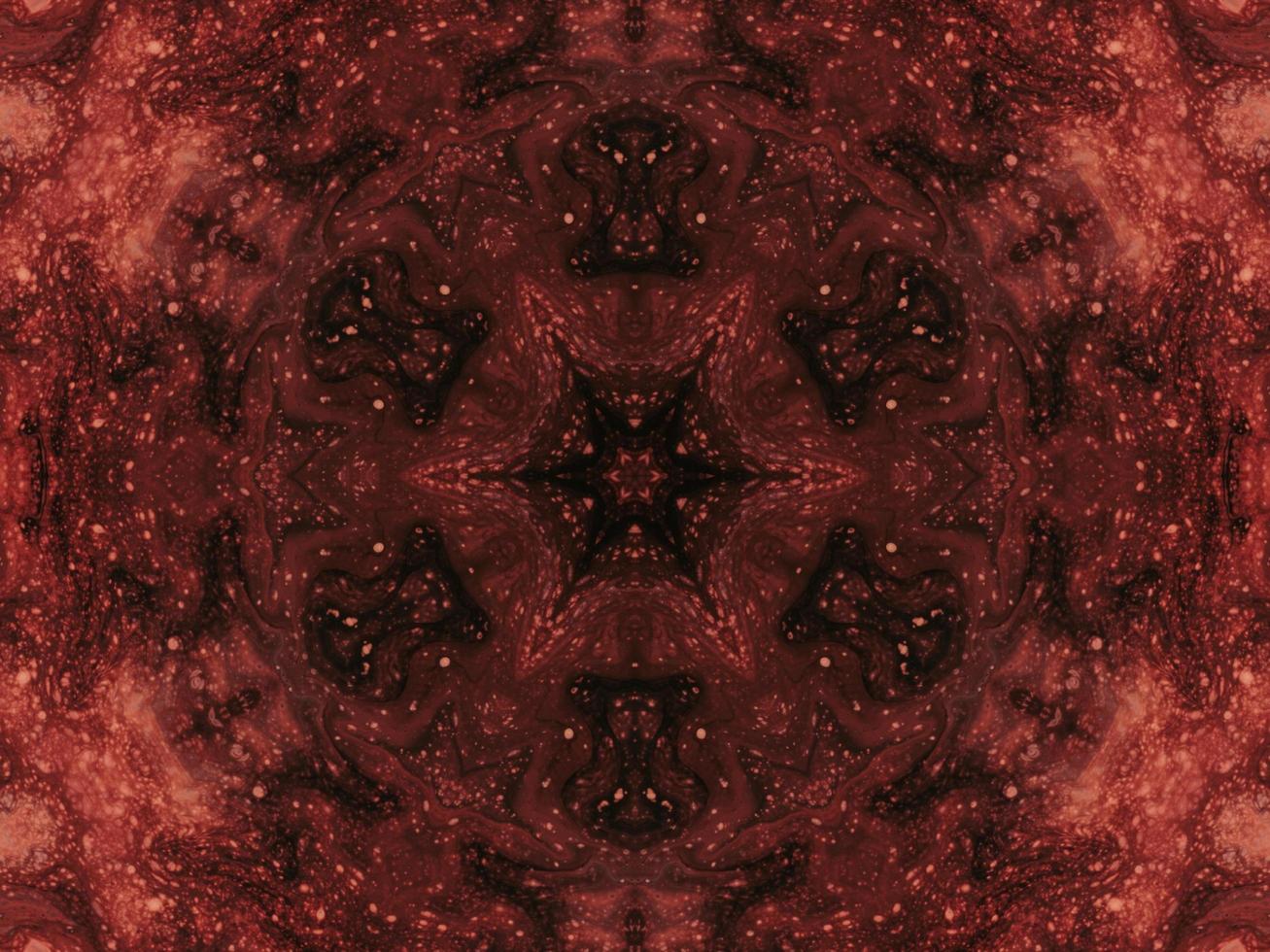 Reflection of colorful flowers kaleidoscope pattern. Abstract background. Free photo. photo