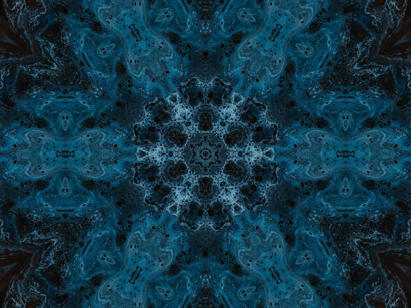 Reflection of colorful flowers kaleidoscope pattern. Abstract background. Free photo. photo