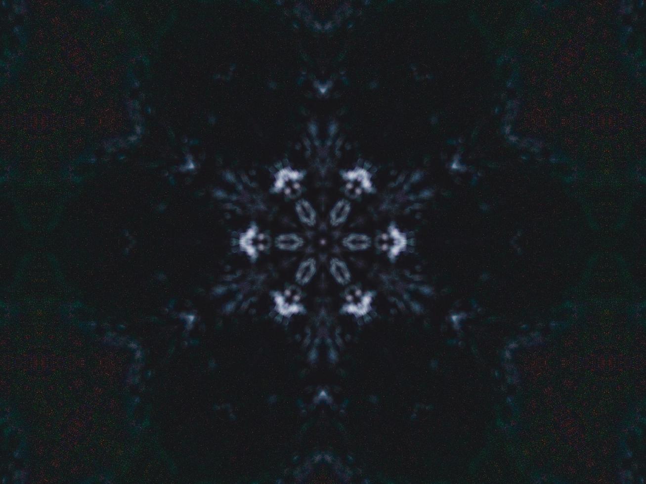 Gothic vibes abstract background in dark blue and black color. Kaleidoscope pattern. Free photo. photo