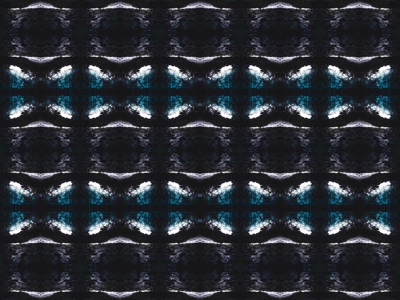 Gothic vibes abstract background in dark blue and black color. Kaleidoscope pattern. Free photo. photo