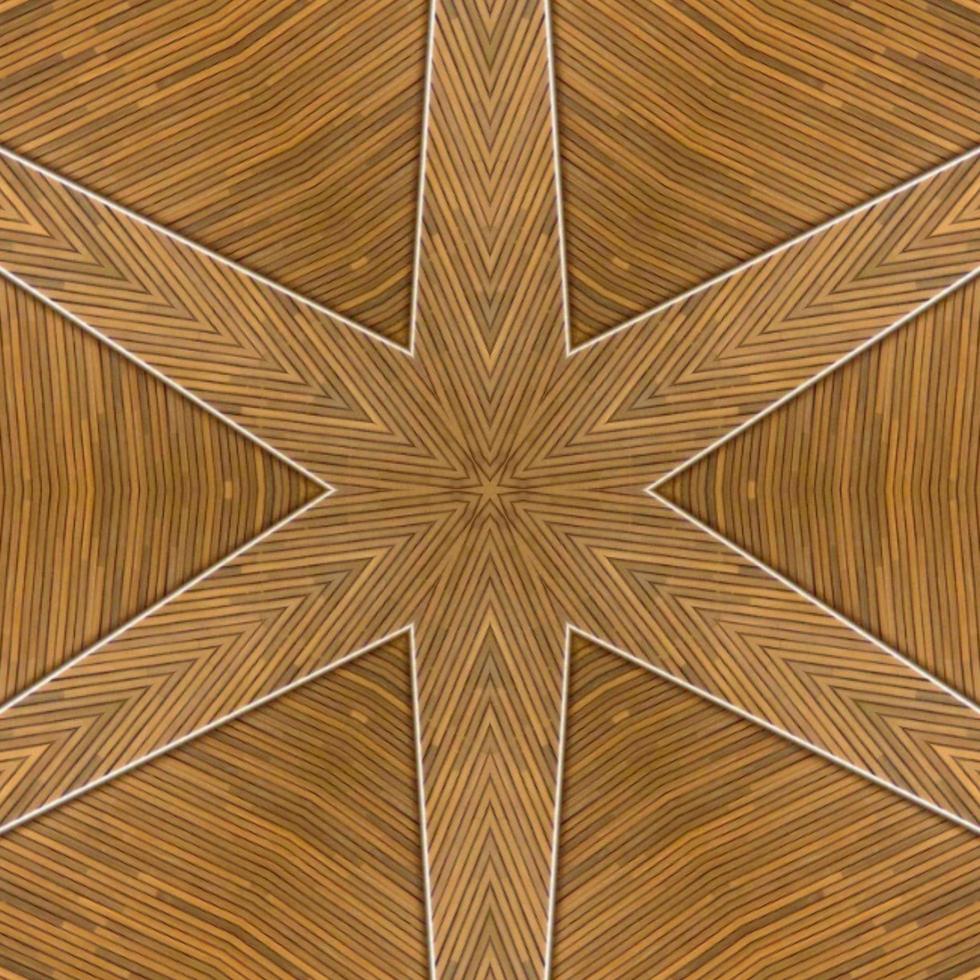 Brown abstract square background. Kaleidoscope pattern of wooden floor. Free background. photo