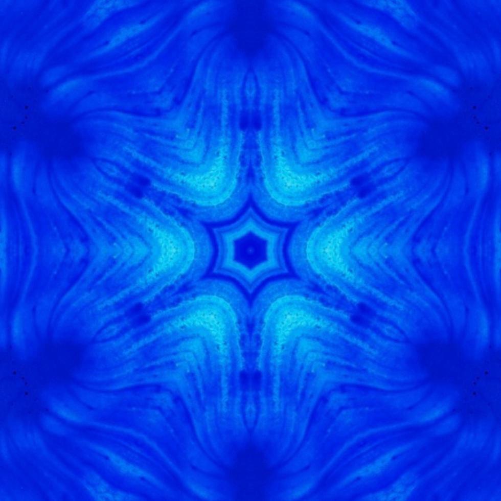Dark blue abstract square background. Watercolor kaleidoscope pattern. Free background. photo
