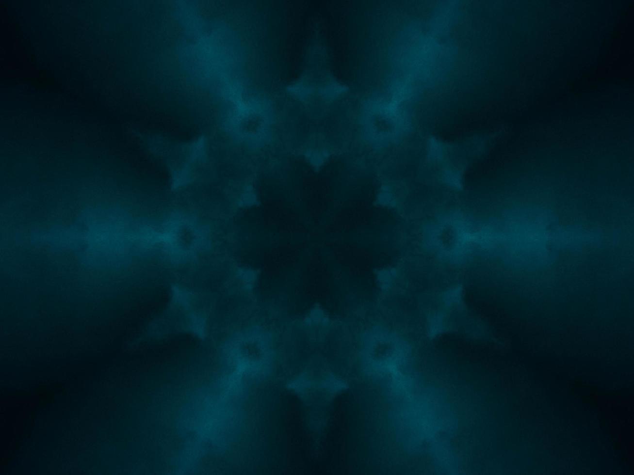Turqoise and black kaleidoscope pattern. Abstract background. Free photo. photo