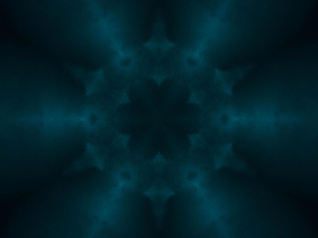 Turqoise and black kaleidoscope pattern. Abstract background. Free photo. photo