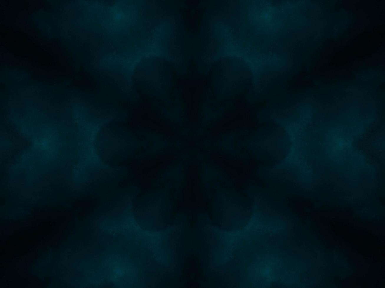 Turqoise and black kaleidoscope pattern. Abstract background. Free photo. photo