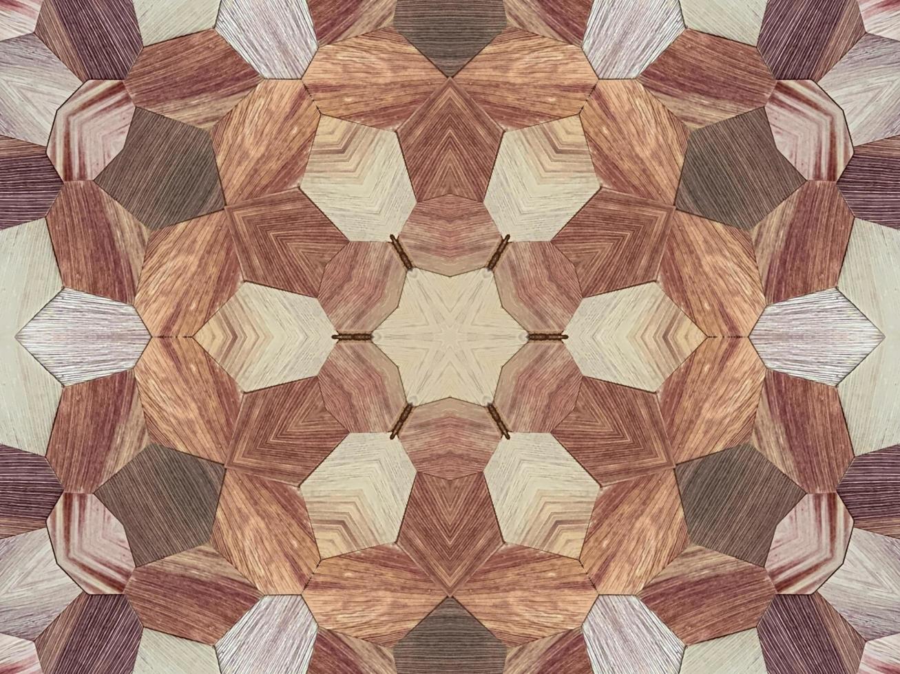 Wood texture abstract background. Kaleidoscope pattern. photo