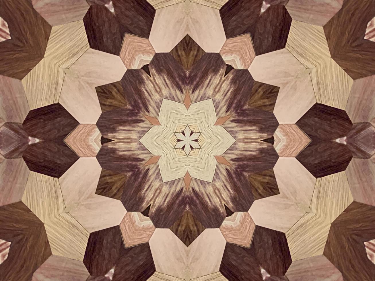 Wood texture abstract background. Kaleidoscope pattern. photo