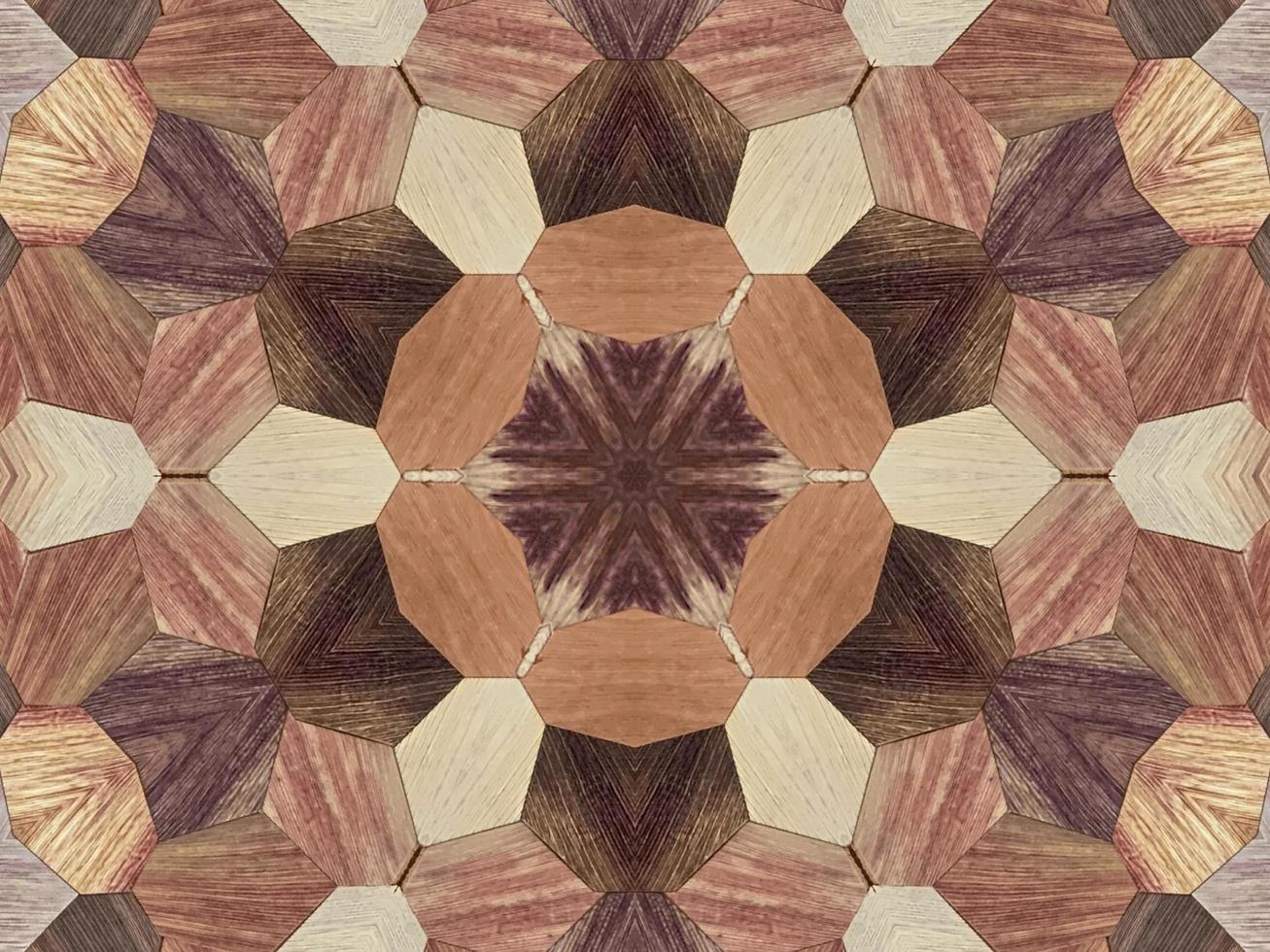 Wood texture abstract background. Kaleidoscope pattern. photo