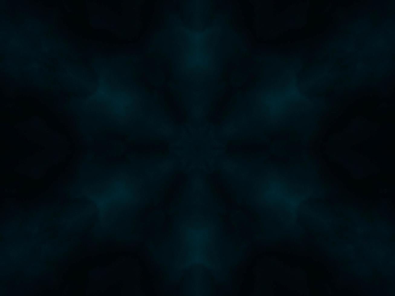 Turqoise and black kaleidoscope pattern. Abstract background. Free photo. photo