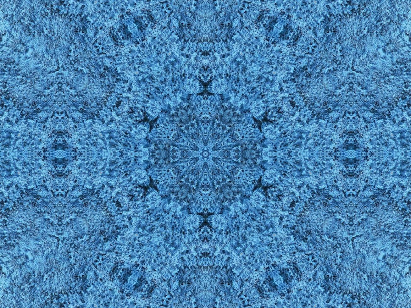 Geometry kaleidoscope pattern. Light blue abstract background. Free photo. photo