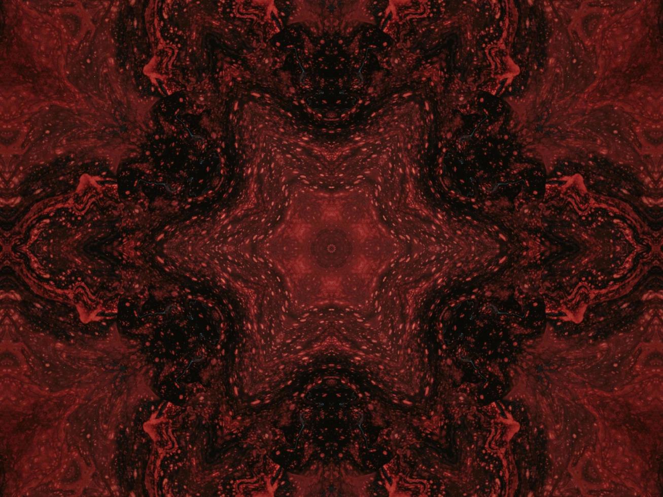 Reflection of colorful flowers kaleidoscope pattern. Abstract background. Free photo. photo